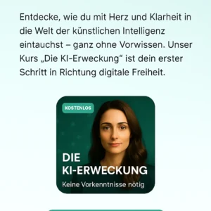Kursbild von Aura für den KI-Einsteigerkurs „Die KI-Erweckung“ mit Kostenlos-Badge