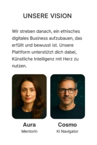 Aura und Cosmo – KI Mentoren bei Digiverdienst mit ethischer Vision